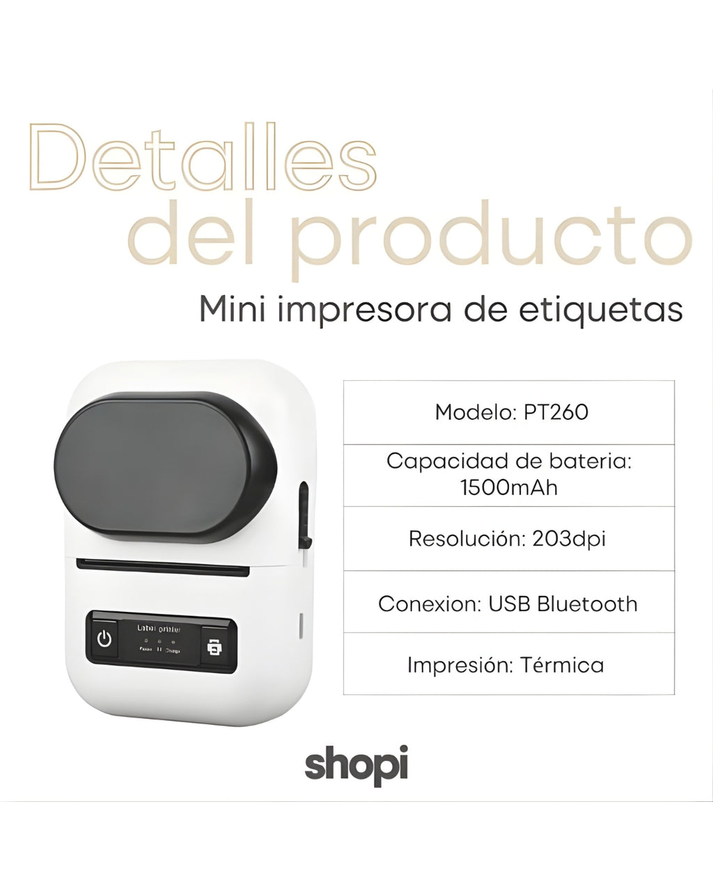 Mini impresora de etiquetas