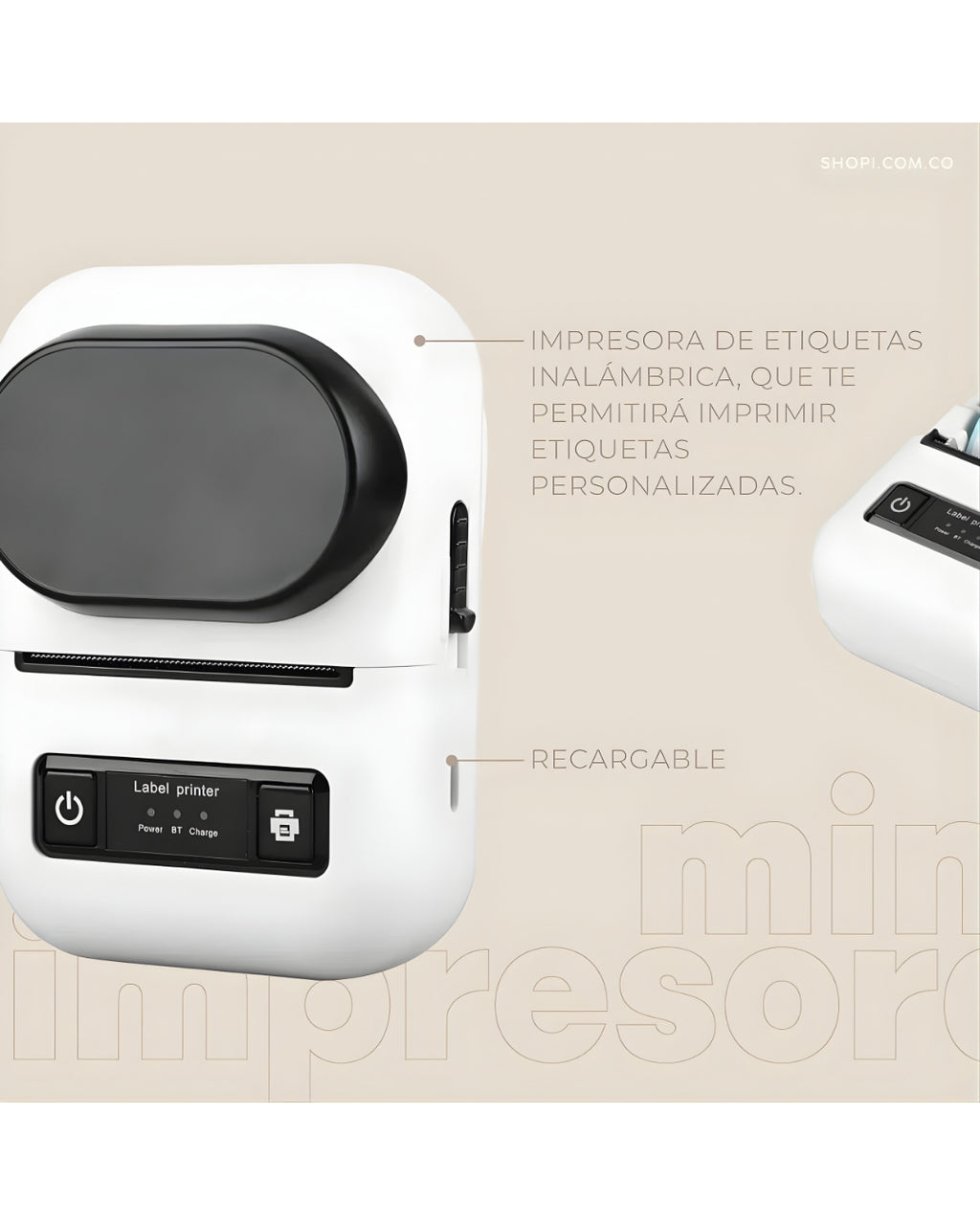 Mini impresora de etiquetas