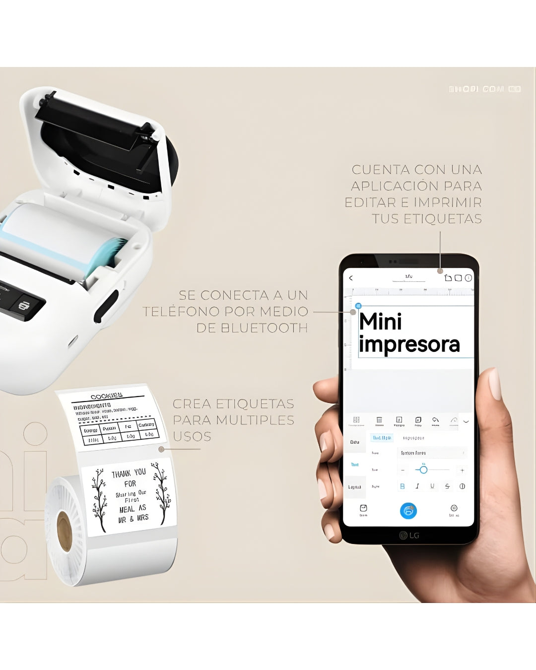 Mini impresora de etiquetas
