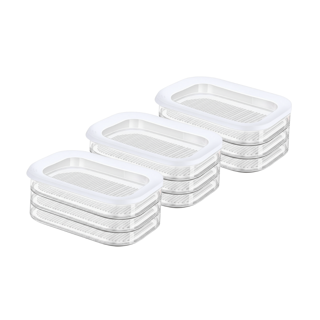 Recipiente apilable 3 en 1