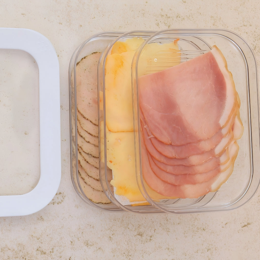 Recipiente apilable 3 en 1