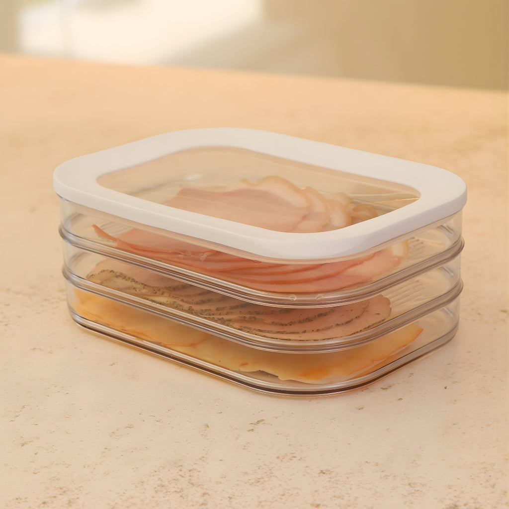 Recipiente apilable 3 en 1