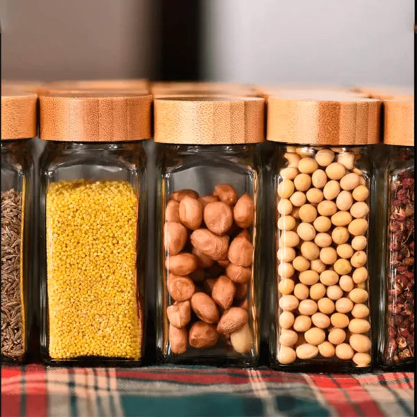 Kit de especieros bambú