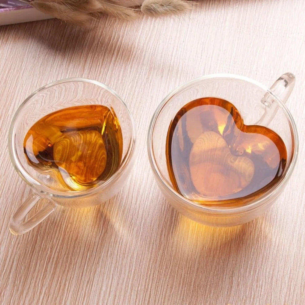 Vaso doble fondo corazón