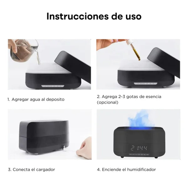 Reloj humidificador 3 en 1