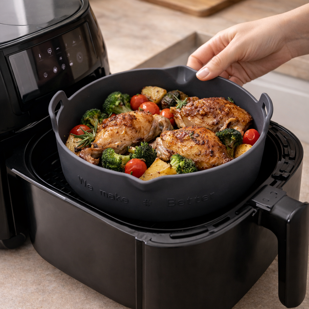 Olla de silicona para airfryer